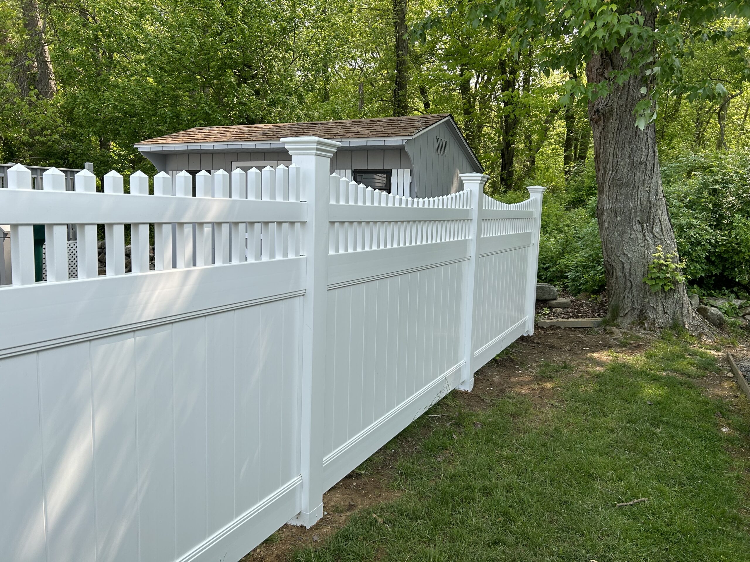 Vinyl fence installed by Arrow Fence Inc in Connecticut