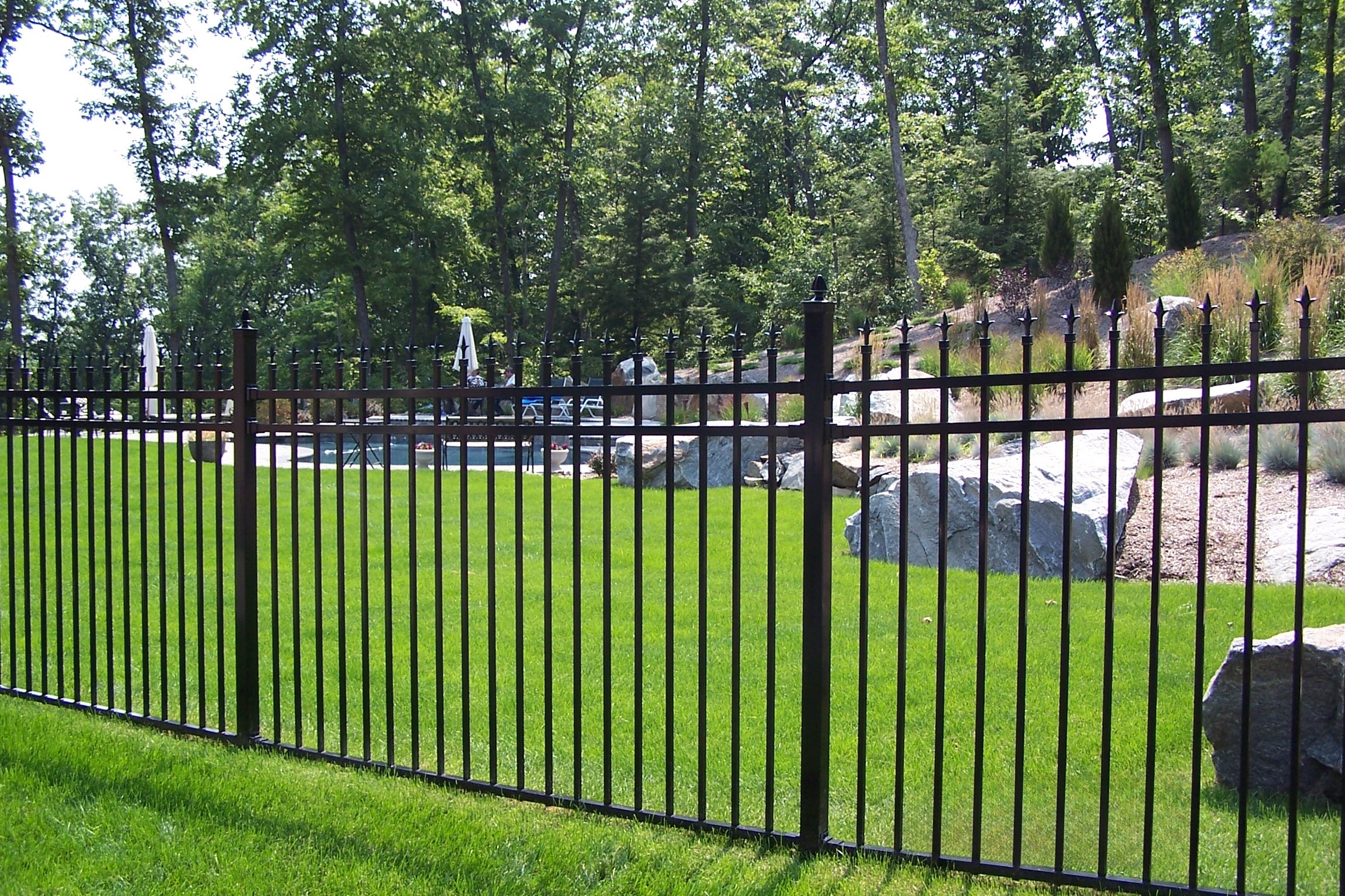 Ornamental aluminum fence installed by Arrow Fence Inc in Connecticut